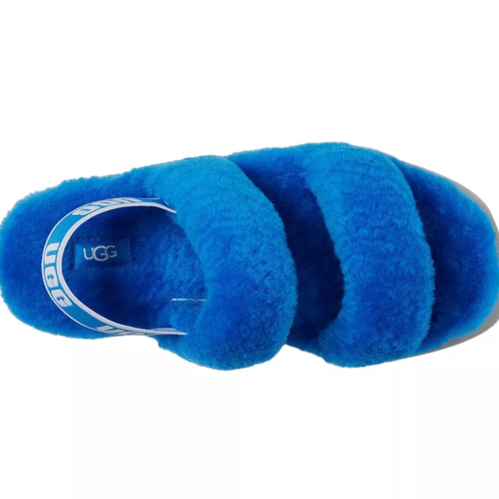 UGG Women's Oh Yeah Sheepskin Slippers in Dive Blue Sz 9 NWOT - Picture 3 of 11
